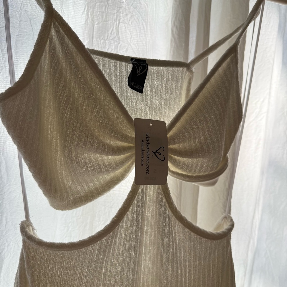 NWT Windsor Ivory Cutout Beach Summer Midi Dress - Picture 4 of 15